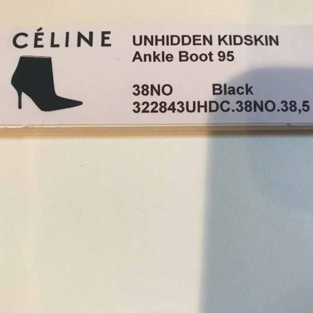 CELINE Ankle Boots - Luxury Black Kidskin - Picture 8 of 8
